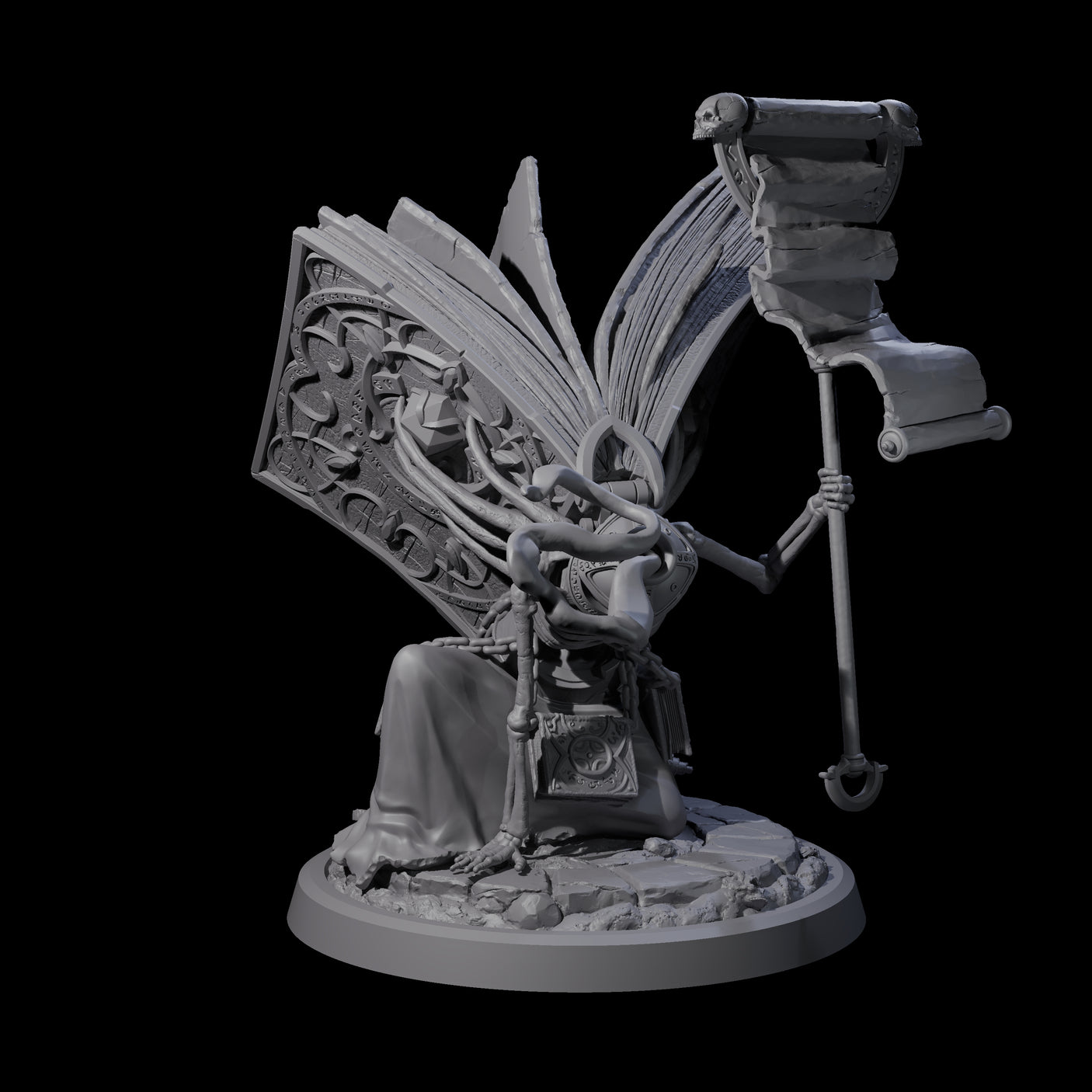 Four Librarians of the Dead Miniature for Dungeons and Dragons, Pathfinder or other TTRPGs