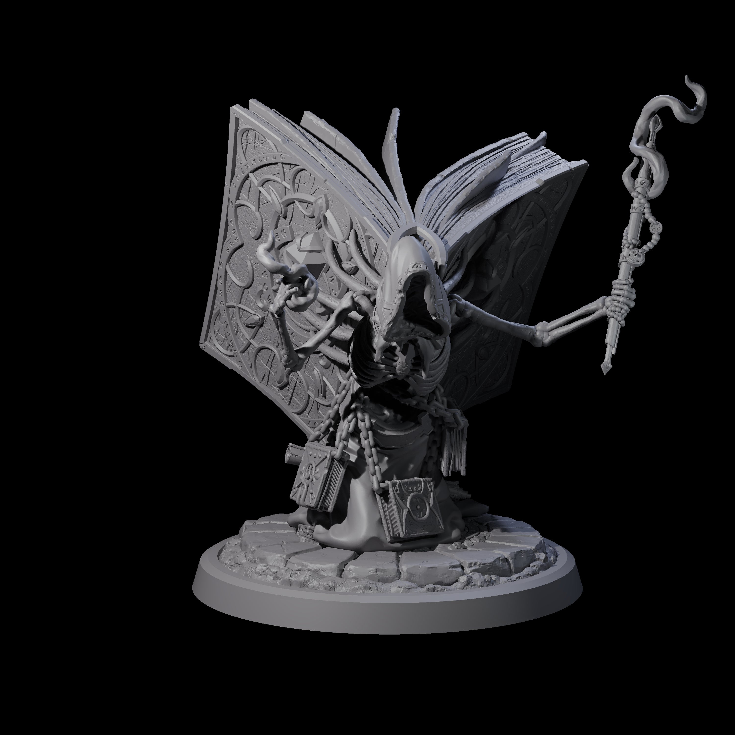 Four Librarians of the Dead Miniature for Dungeons and Dragons, Pathfinder or other TTRPGs