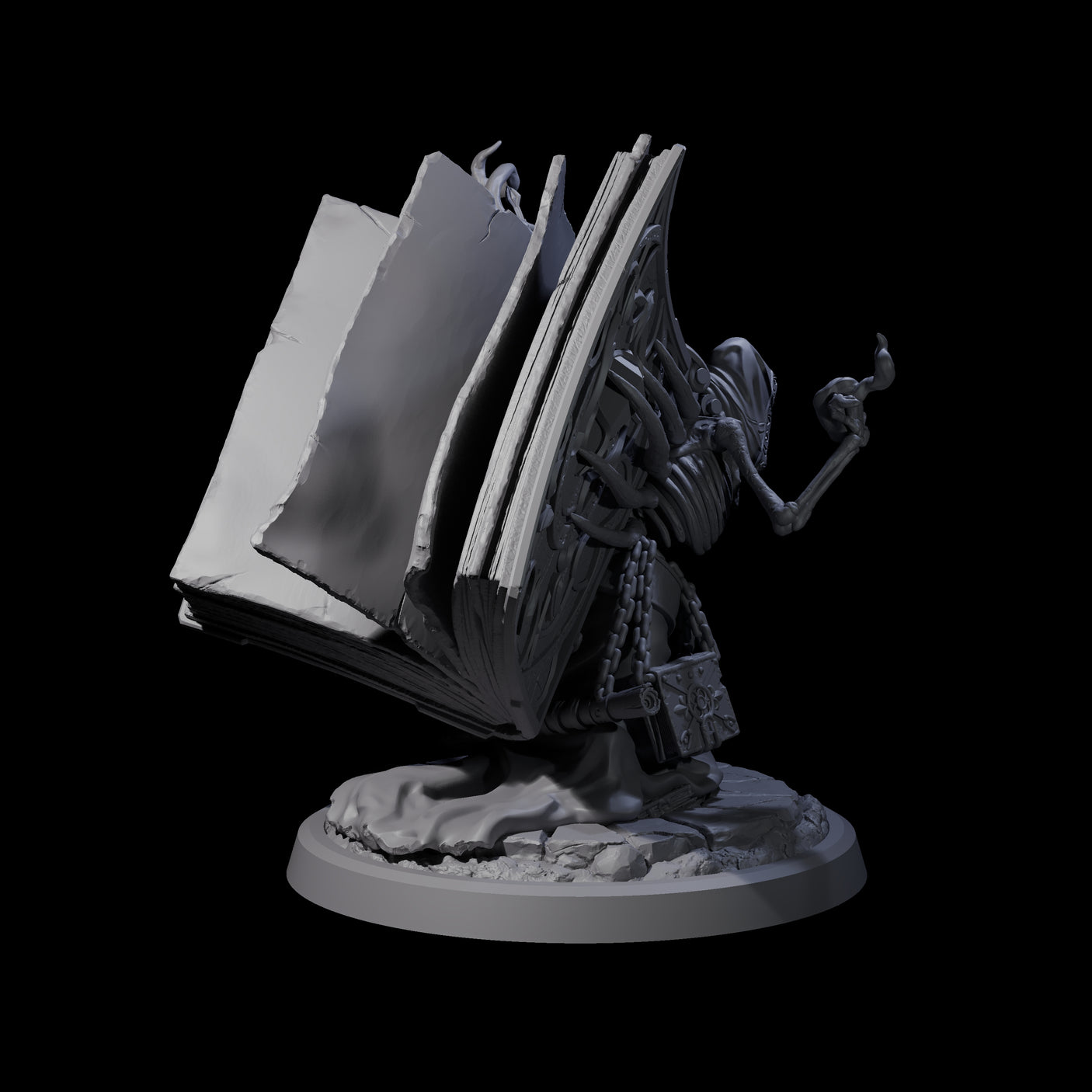 Four Librarians of the Dead Miniature for Dungeons and Dragons, Pathfinder or other TTRPGs