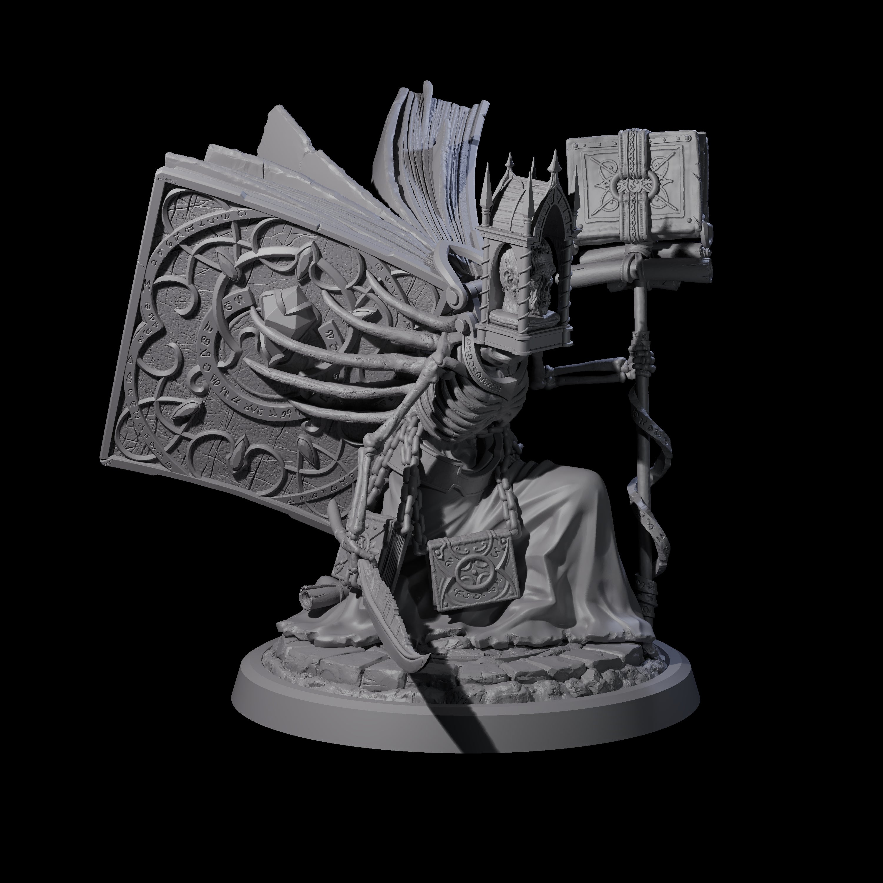 Four Librarians of the Dead Miniature for Dungeons and Dragons, Pathfinder or other TTRPGs