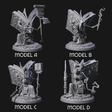 Four Librarians of the Dead Miniature for Dungeons and Dragons, Pathfinder or other TTRPGs