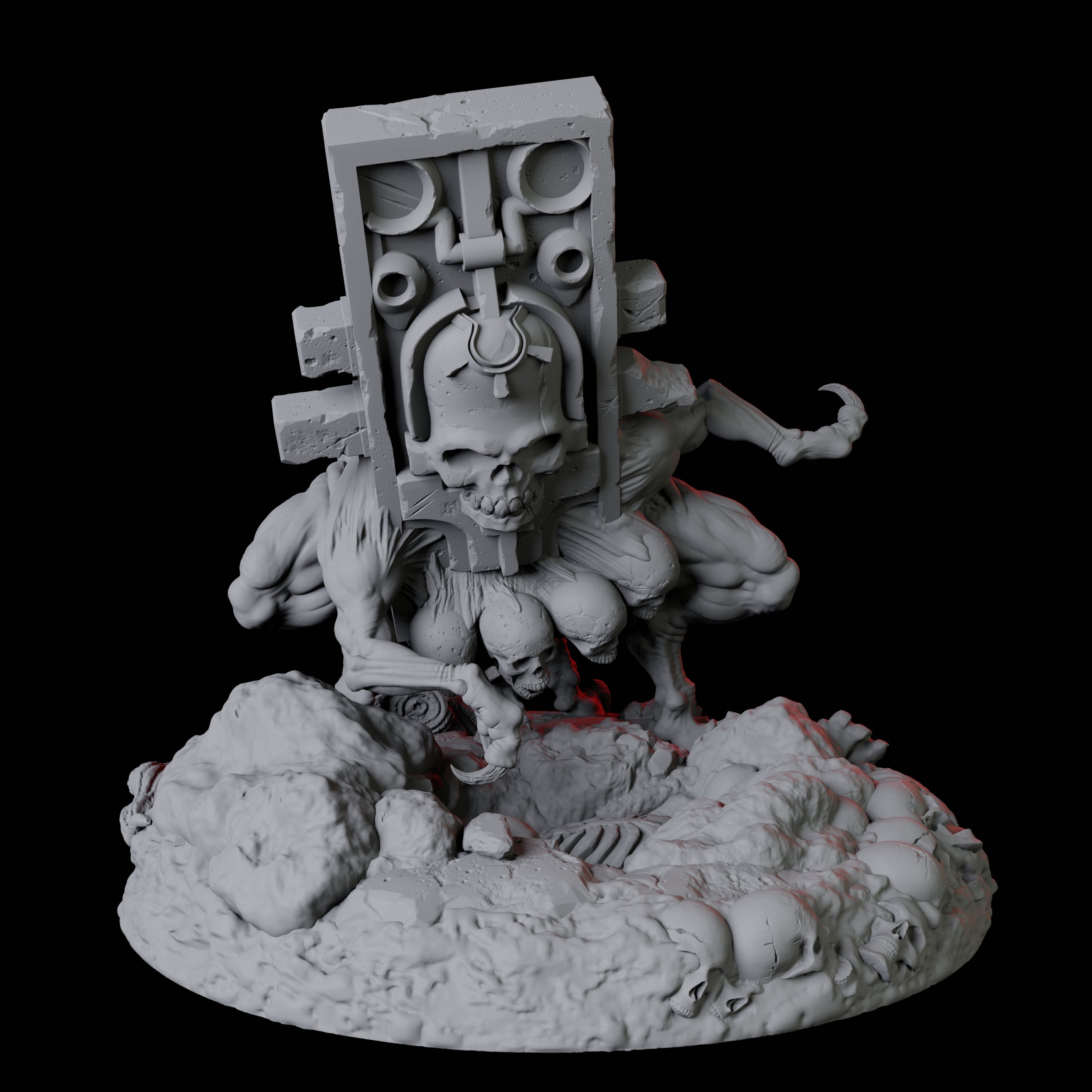 Four Living Gravestones Miniature for Dungeons and Dragons, Pathfinder or other TTRPGs