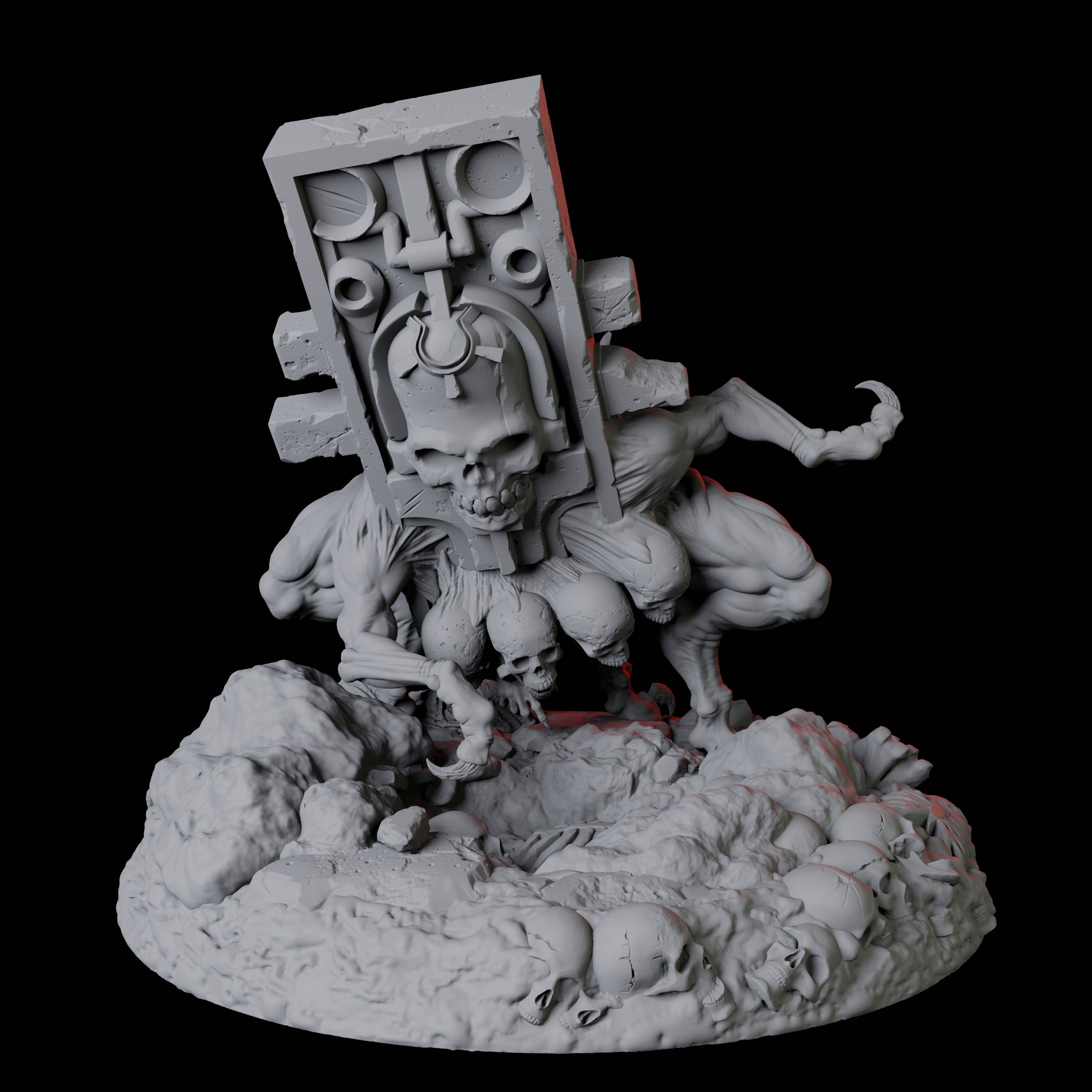 Four Living Gravestones Miniature for Dungeons and Dragons, Pathfinder or other TTRPGs