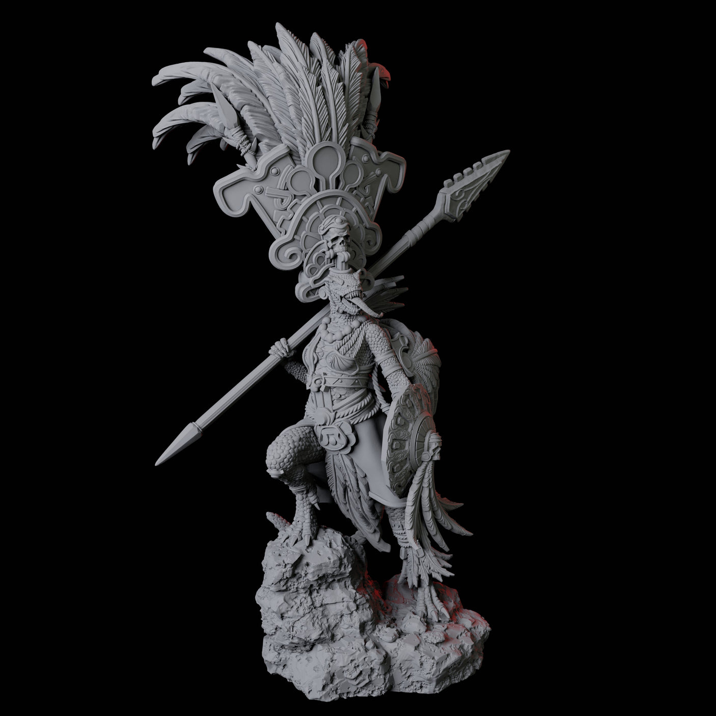 Four Lizardfolk Sundancers Miniature for Dungeons and Dragons, Pathfinder or other TTRPGs