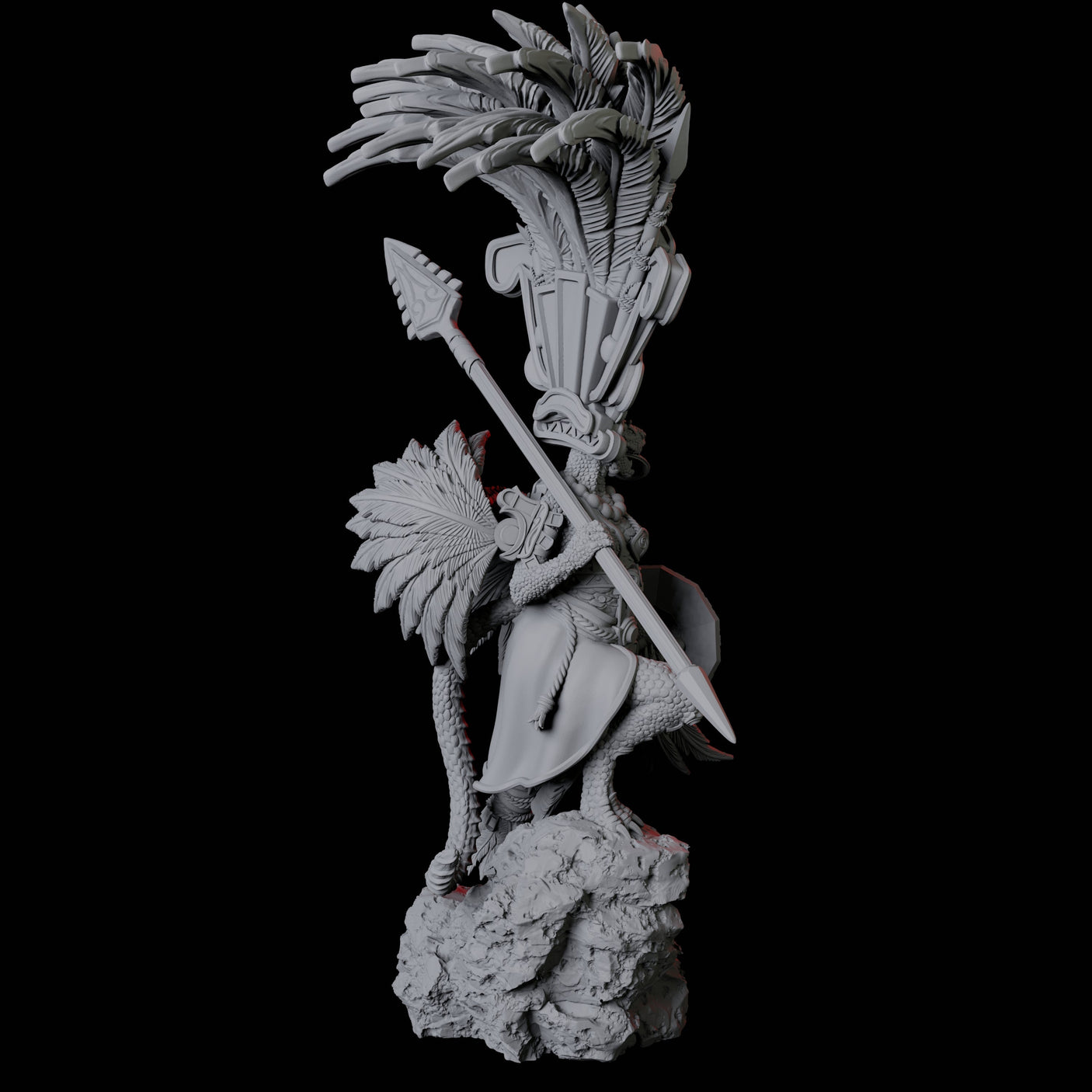 Four Lizardfolk Sundancers Miniature for Dungeons and Dragons, Pathfinder or other TTRPGs