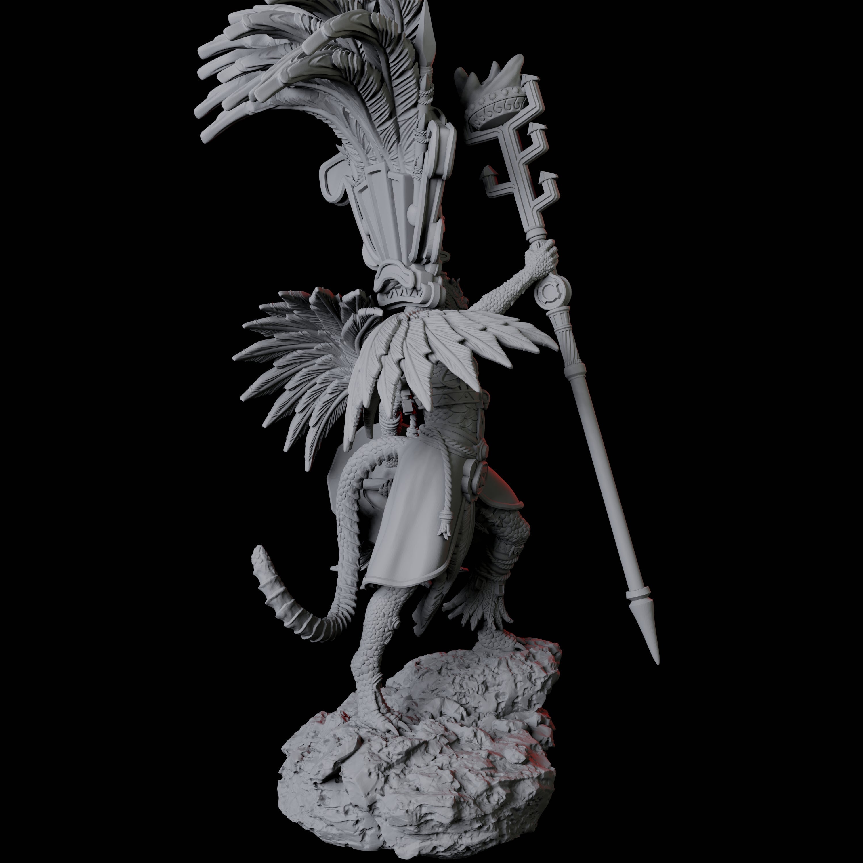 Four Lizardfolk Sundancers Miniature for Dungeons and Dragons, Pathfinder or other TTRPGs