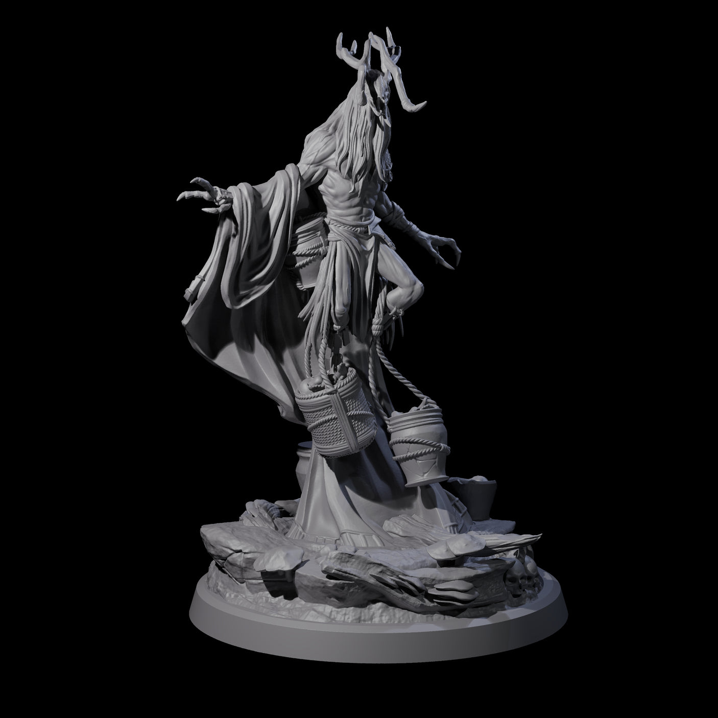 Four Looming Druids of the Blight Miniature for Dungeons and Dragons, Pathfinder or other TTRPGs
