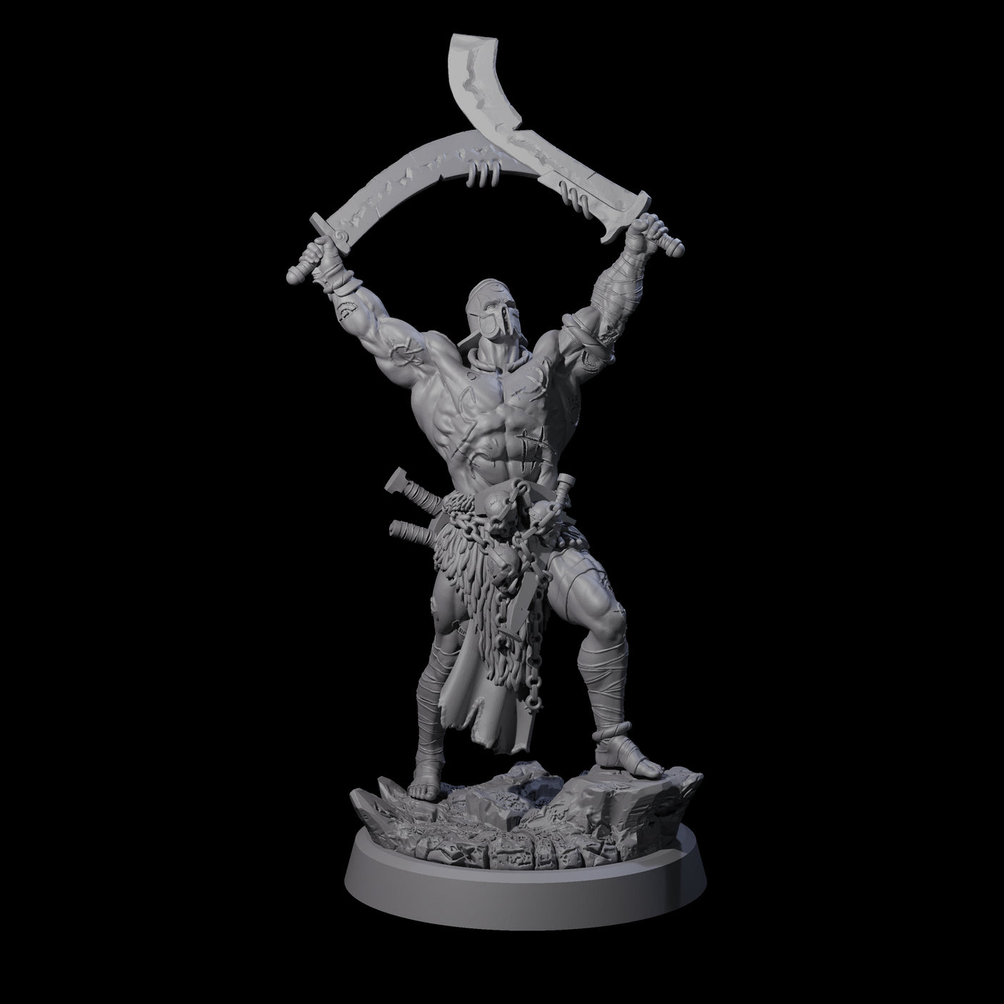 Four Mad Cultist Raiders Miniature for Dungeons and Dragons, Pathfinder or other TTRPGs