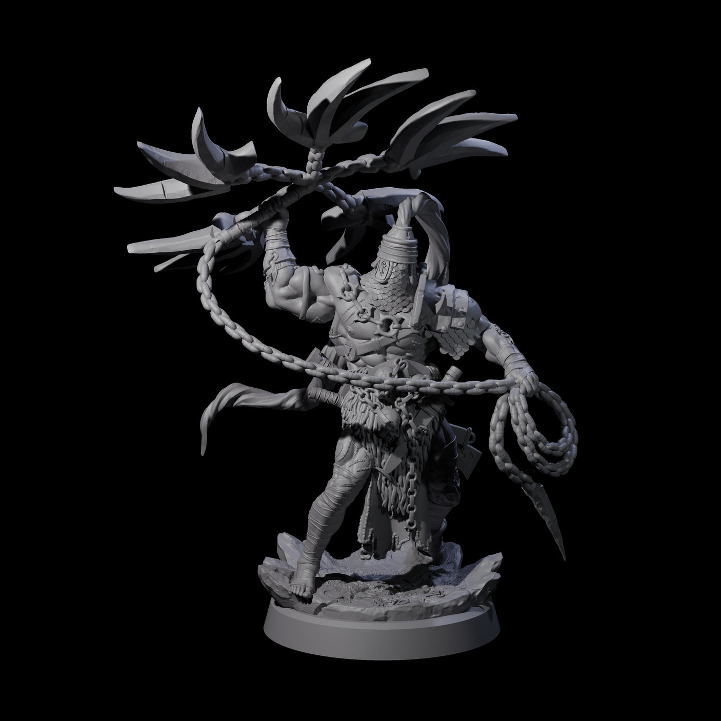 Four Mad Cultist Raiders Miniature for Dungeons and Dragons, Pathfinder or other TTRPGs