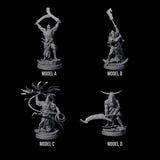 Four Mad Cultist Raiders Miniature for Dungeons and Dragons, Pathfinder or other TTRPGs