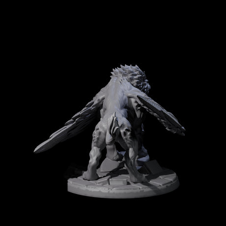 Four Majestic Winged Lions Miniature for Dungeons and Dragons, Pathfinder or other TTRPGs