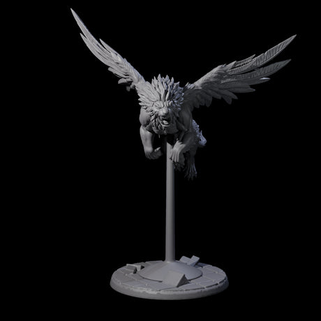 Four Majestic Winged Lions Miniature for Dungeons and Dragons, Pathfinder or other TTRPGs