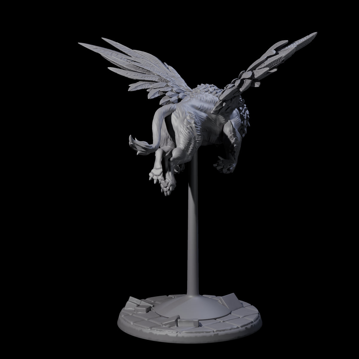 Four Majestic Winged Lions Miniature for Dungeons and Dragons, Pathfinder or other TTRPGs