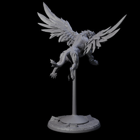 Four Majestic Winged Lions Miniature for Dungeons and Dragons, Pathfinder or other TTRPGs