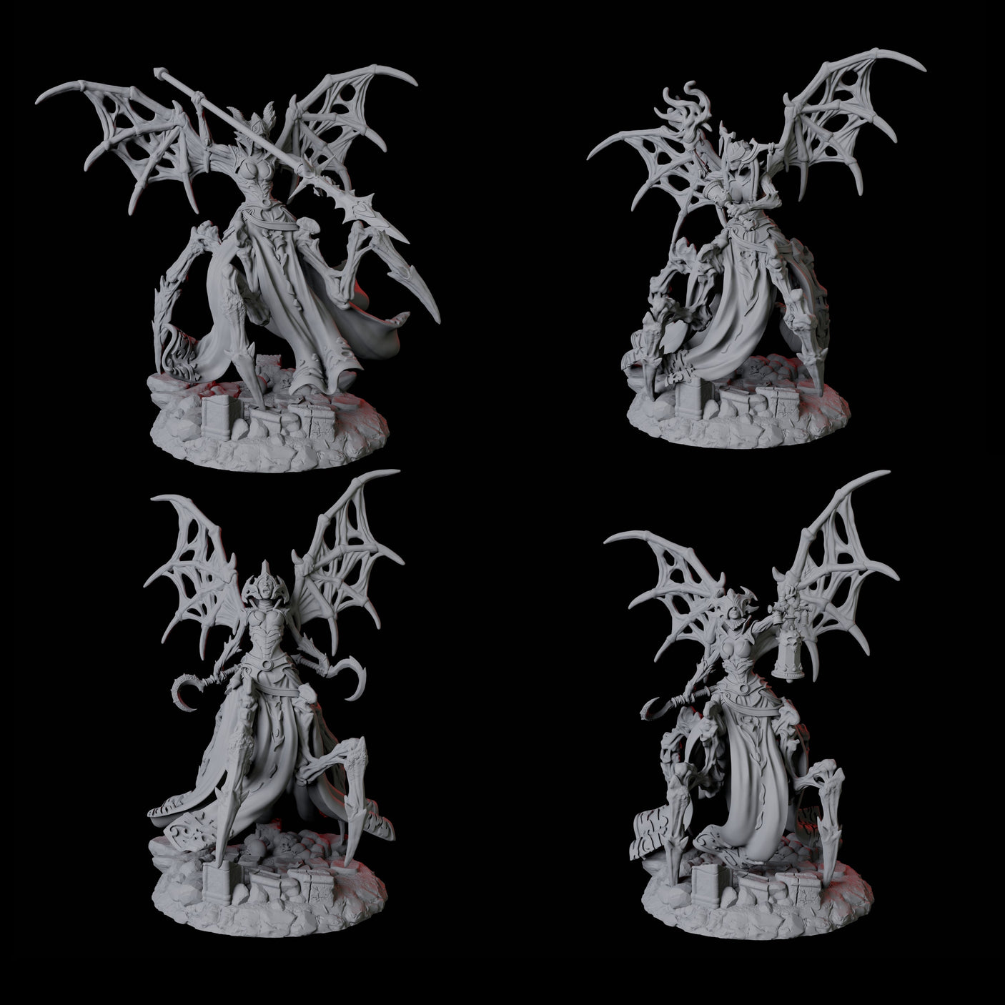 Four Malformed Driders Miniature for Dungeons and Dragons, Pathfinder or other TTRPGs