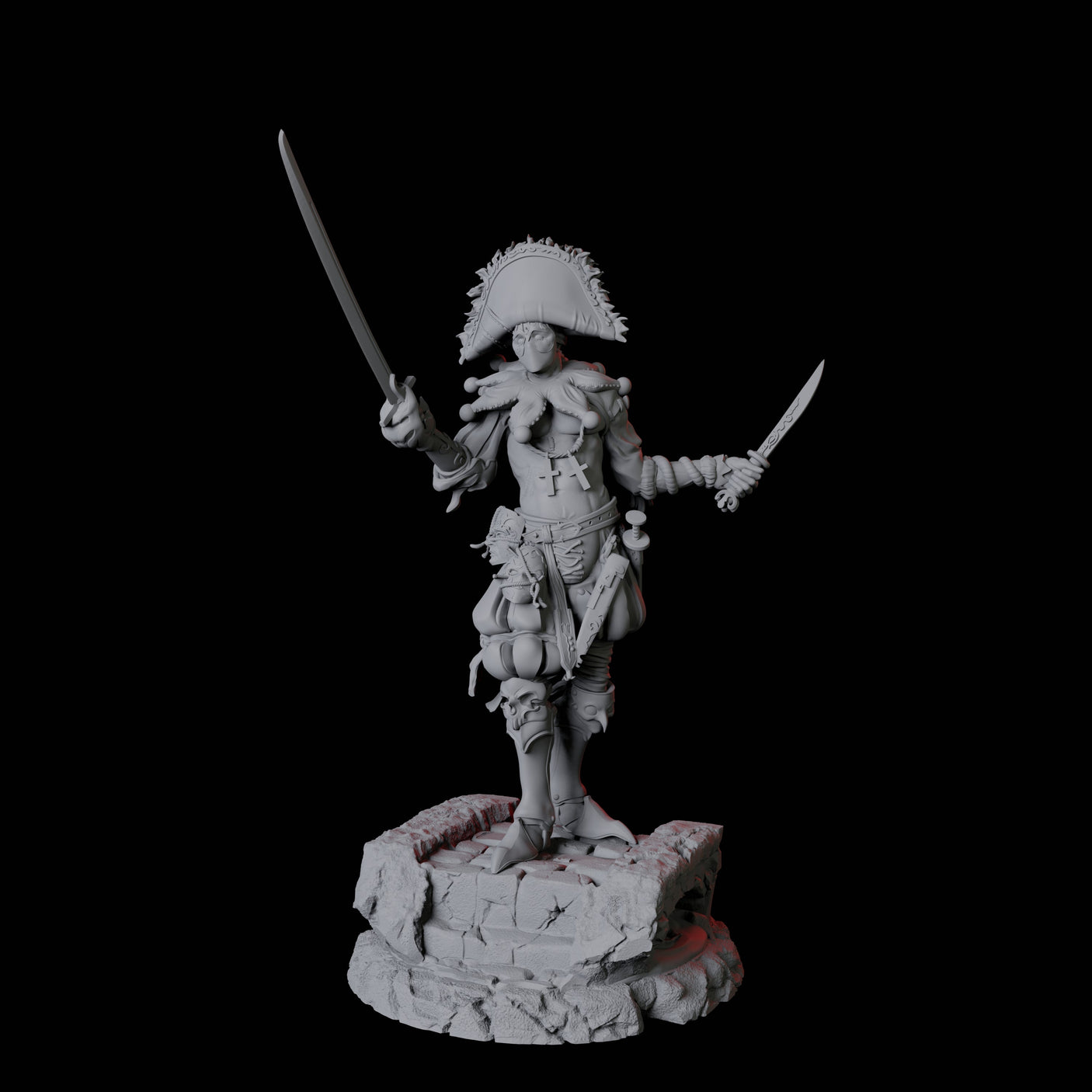 Four Masked Swordsmen Miniature for Dungeons and Dragons, Pathfinder or other TTRPGs
