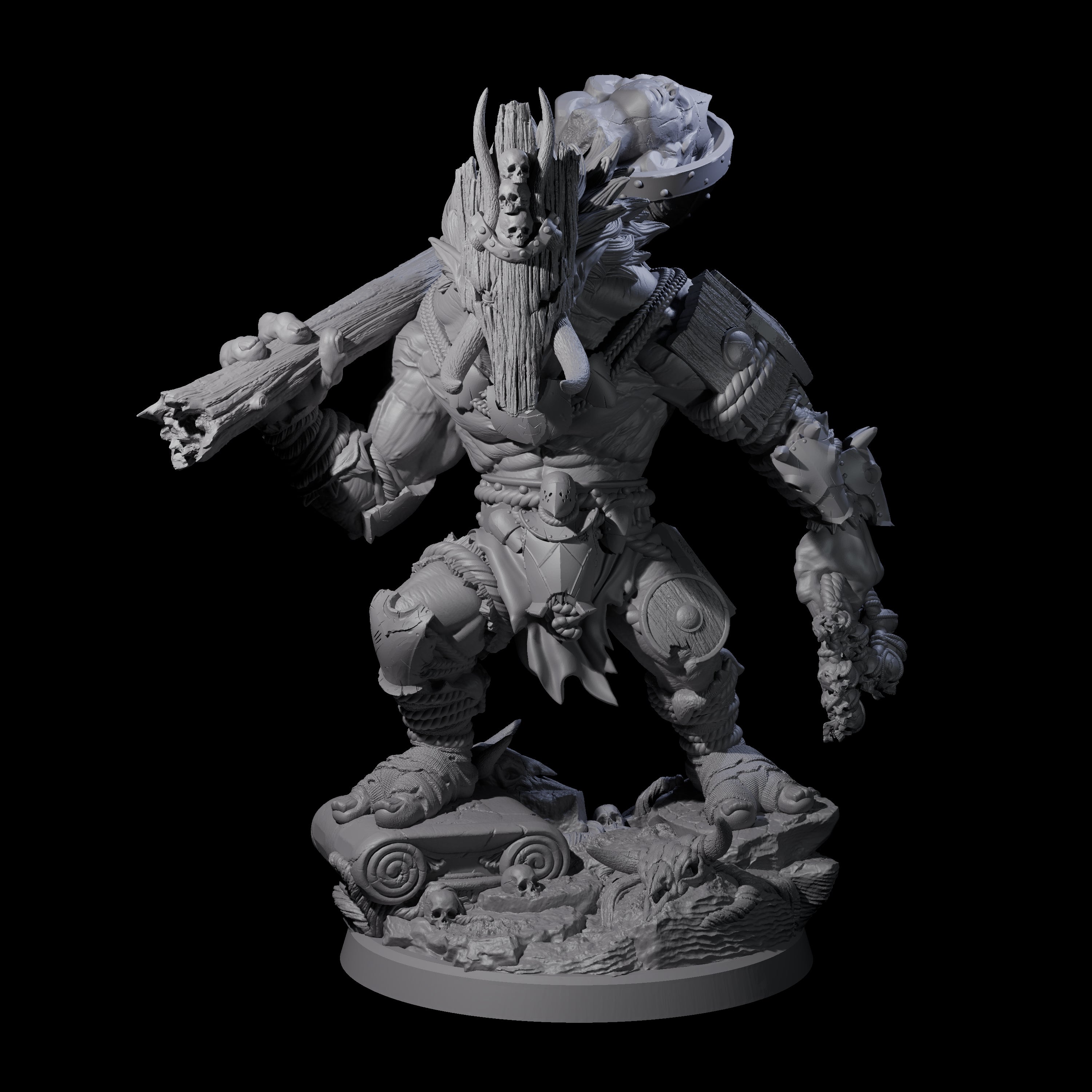 Four Masked Troll Berserkers Miniature for Dungeons and Dragons, Pathfinder or other TTRPGs