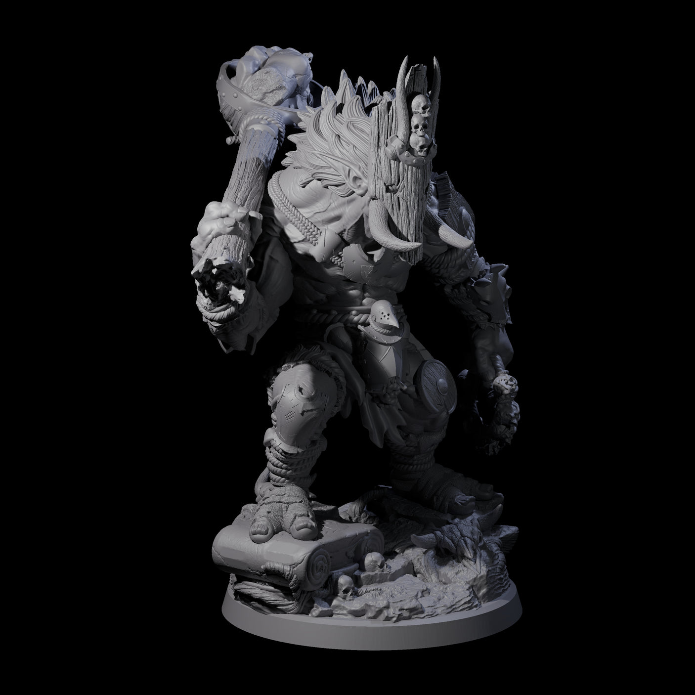 Four Masked Troll Berserkers Miniature for Dungeons and Dragons, Pathfinder or other TTRPGs