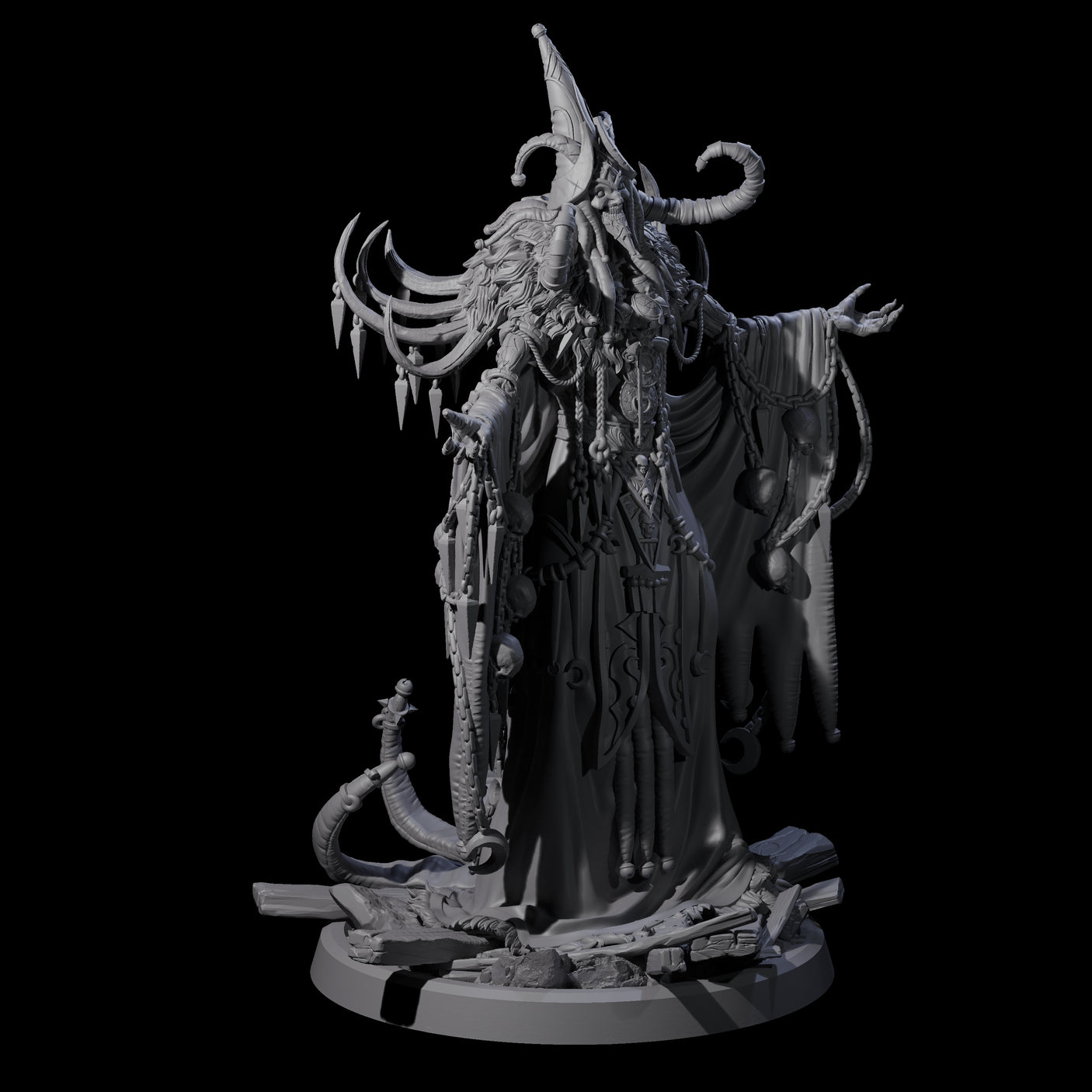 Four Masterful Cambion High Priests Miniature for Dungeons and Dragons, Pathfinder or other TTRPGs