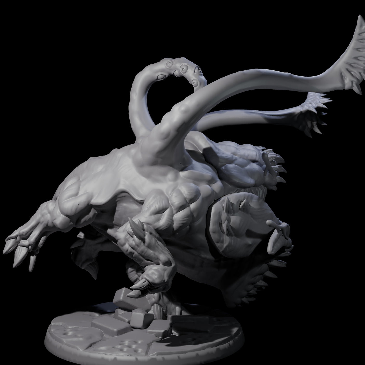 Four Maws of Hunger Miniature for Dungeons and Dragons, Pathfinder or other TTRPGs