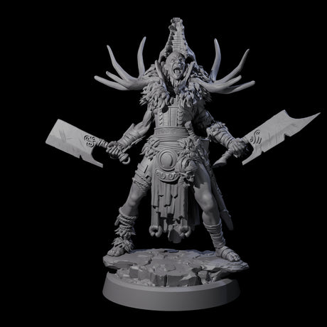 Four Men Slaying Hervors Miniature for Dungeons and Dragons, Pathfinder or other TTRPGs
