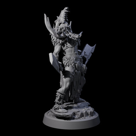 Four Men Slaying Hervors Miniature for Dungeons and Dragons, Pathfinder or other TTRPGs
