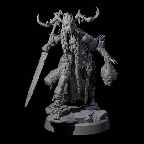 Four Men Slaying Hervors Miniature for Dungeons and Dragons, Pathfinder or other TTRPGs