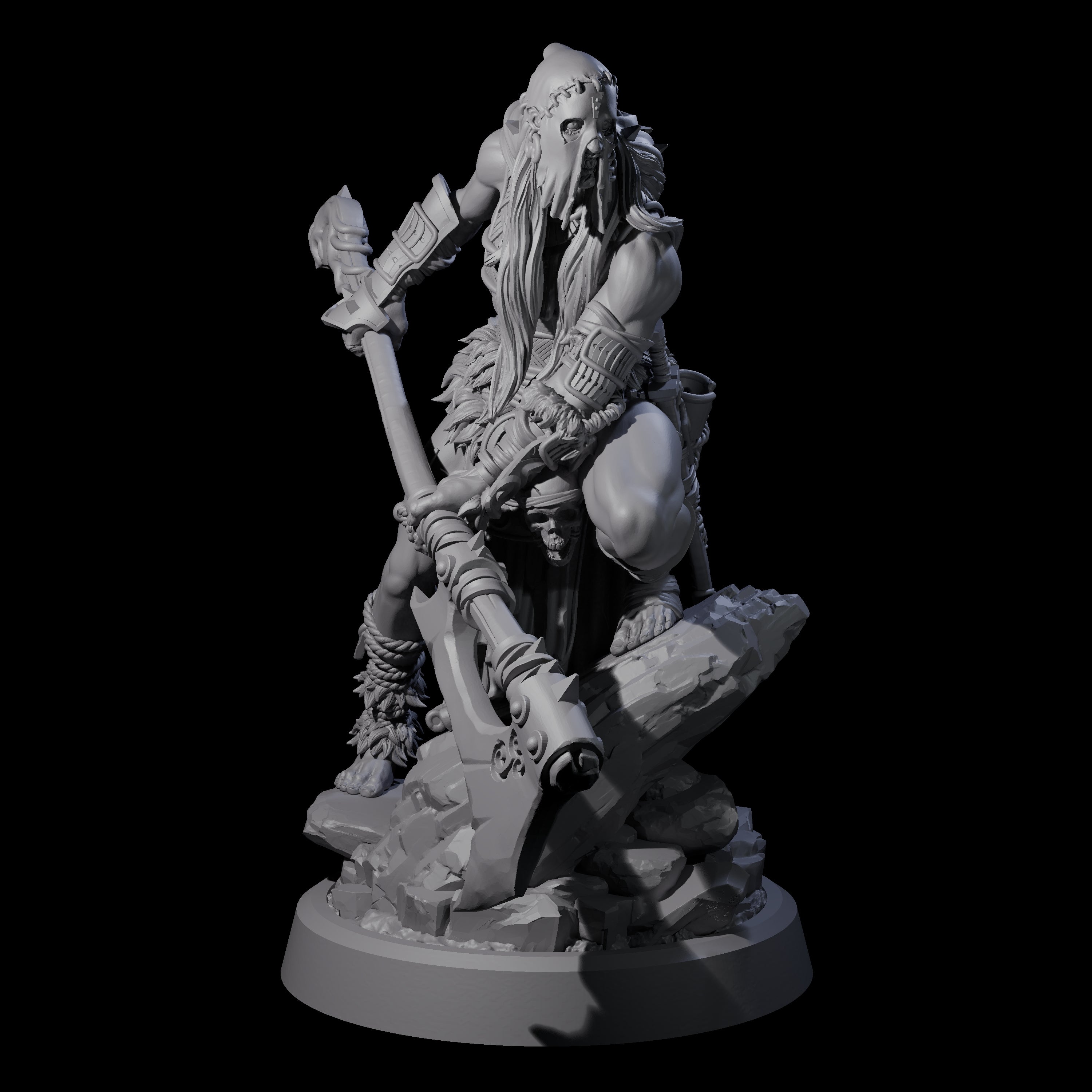 Four Men Slaying Hervors Miniature for Dungeons and Dragons, Pathfinder or other TTRPGs