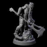 Four Men Slaying Hervors Miniature for Dungeons and Dragons, Pathfinder or other TTRPGs
