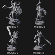 Four Menacing Shieldmaidens Miniature for Dungeons and Dragons, Pathfinder or other TTRPGs