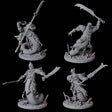 Four Menacing Yuan-Ti Abominations Miniature for Dungeons and Dragons, Pathfinder or other TTRPGs