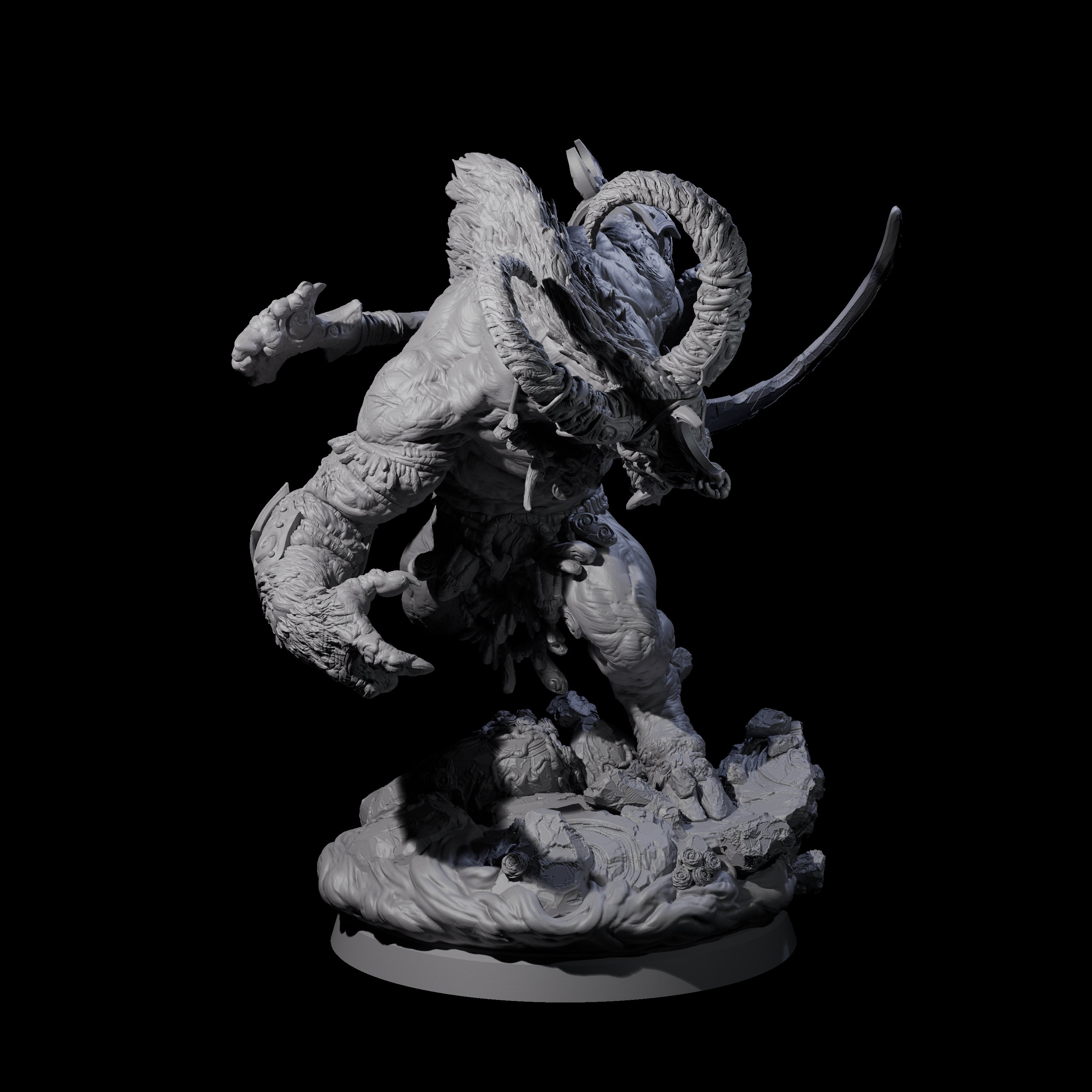 Four Moon Workshipping Minotaurs Miniature for Dungeons and Dragons, Pathfinder or other TTRPGs
