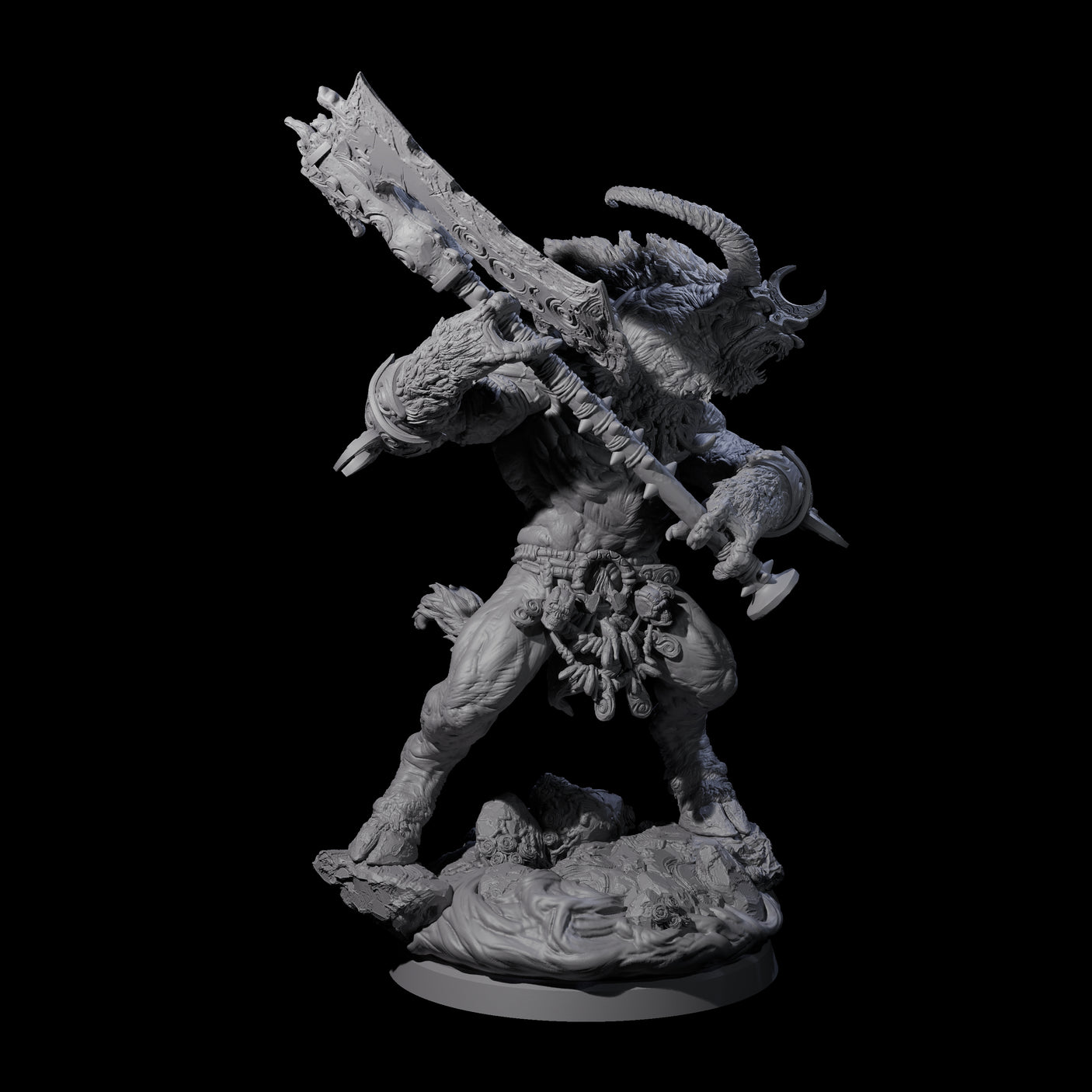 Four Moon Workshipping Minotaurs Miniature for Dungeons and Dragons, Pathfinder or other TTRPGs