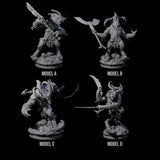 Four Moon Workshipping Minotaurs Miniature for Dungeons and Dragons, Pathfinder or other TTRPGs