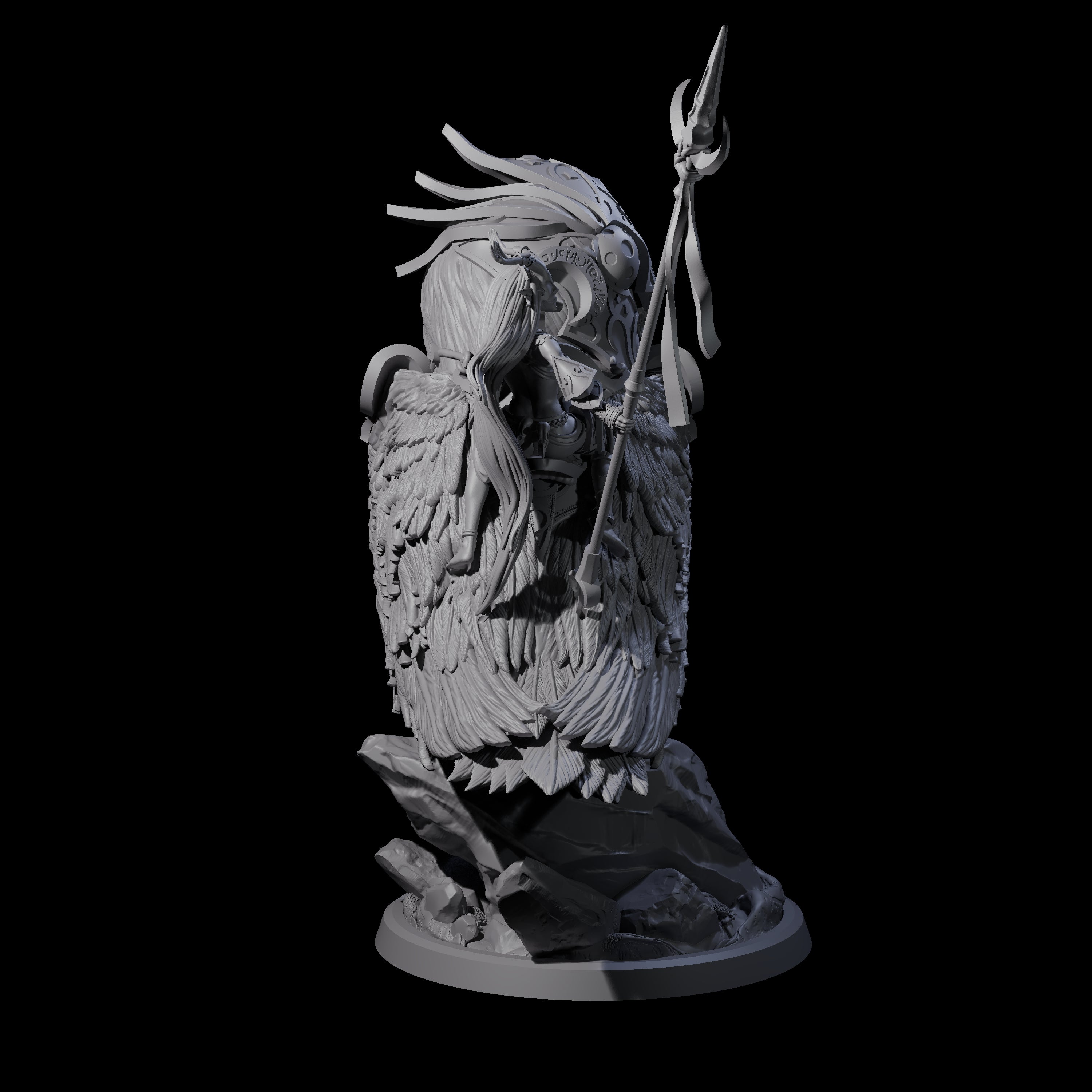 Four Moon Zealots with Giant Owls Miniature for Dungeons and Dragons, Pathfinder or other TTRPGs