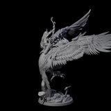 Four Moon Zealots with Giant Owls Miniature for Dungeons and Dragons, Pathfinder or other TTRPGs