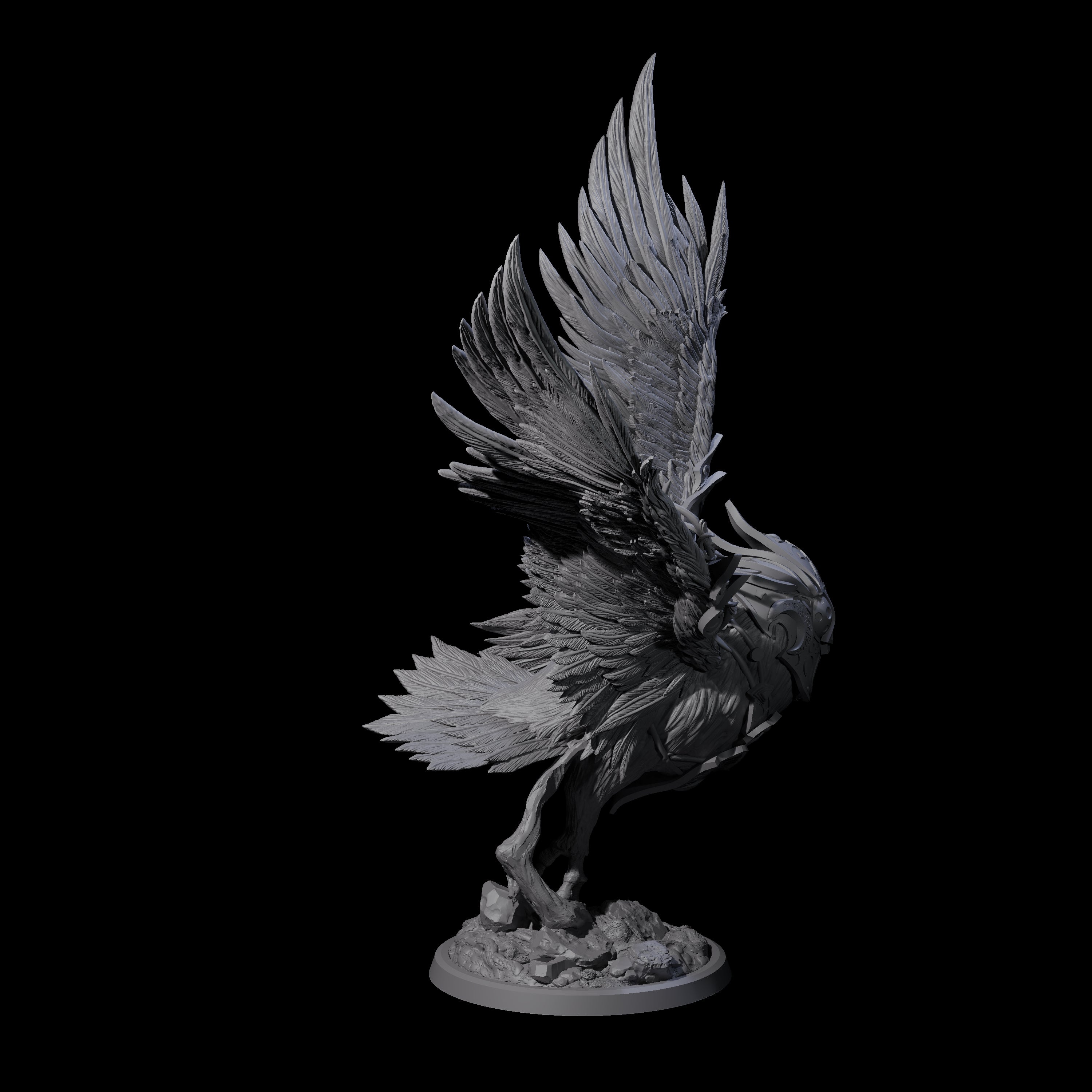 Four Moon Zealots with Giant Owls Miniature for Dungeons and Dragons, Pathfinder or other TTRPGs