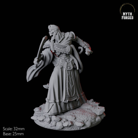 Four Mummy Sandmancers Miniature for Dungeons and Dragons, Pathfinder or other TTRPGs