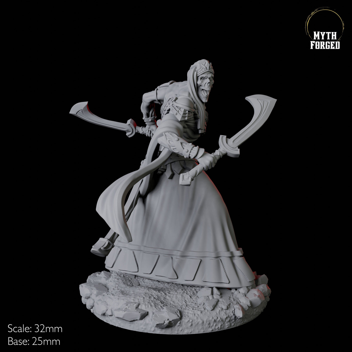Four Mummy Sandmancers Miniature for Dungeons and Dragons, Pathfinder or other TTRPGs