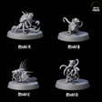 Four Mutated Animals Miniature for Dungeons and Dragons, Pathfinder or other TTRPGs