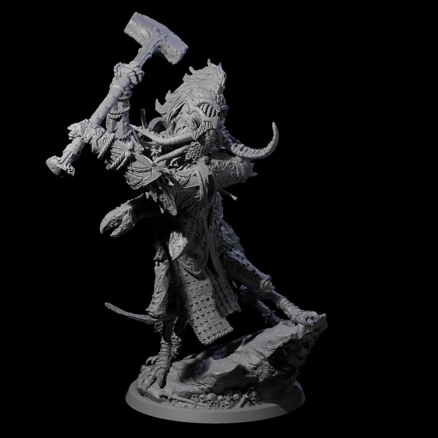 Four Mutated Armoured Chuuls Miniature for Dungeons and Dragons, Pathfinder or other TTRPGs