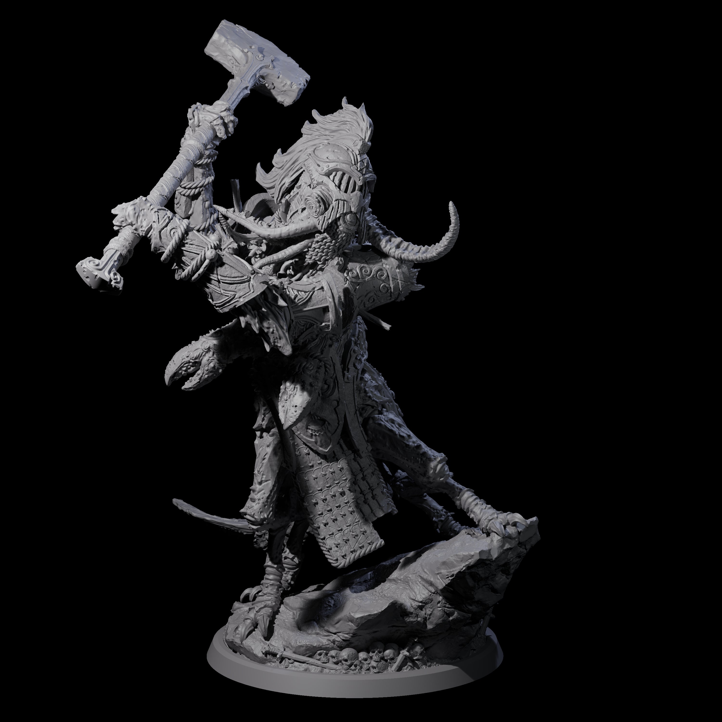 Four Mutated Armoured Chuuls Miniature for Dungeons and Dragons, Pathfinder or other TTRPGs