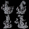 Four Mysterious Geisha Sorcerers Miniature for Dungeons and Dragons, Pathfinder or other TTRPGs