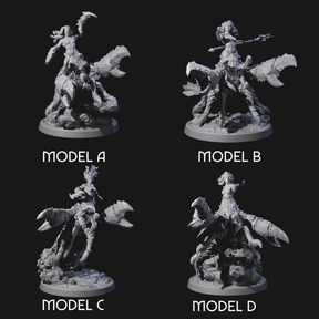 Four Mythic Charybdis Miniature for Dungeons and Dragons, Pathfinder or other TTRPGs