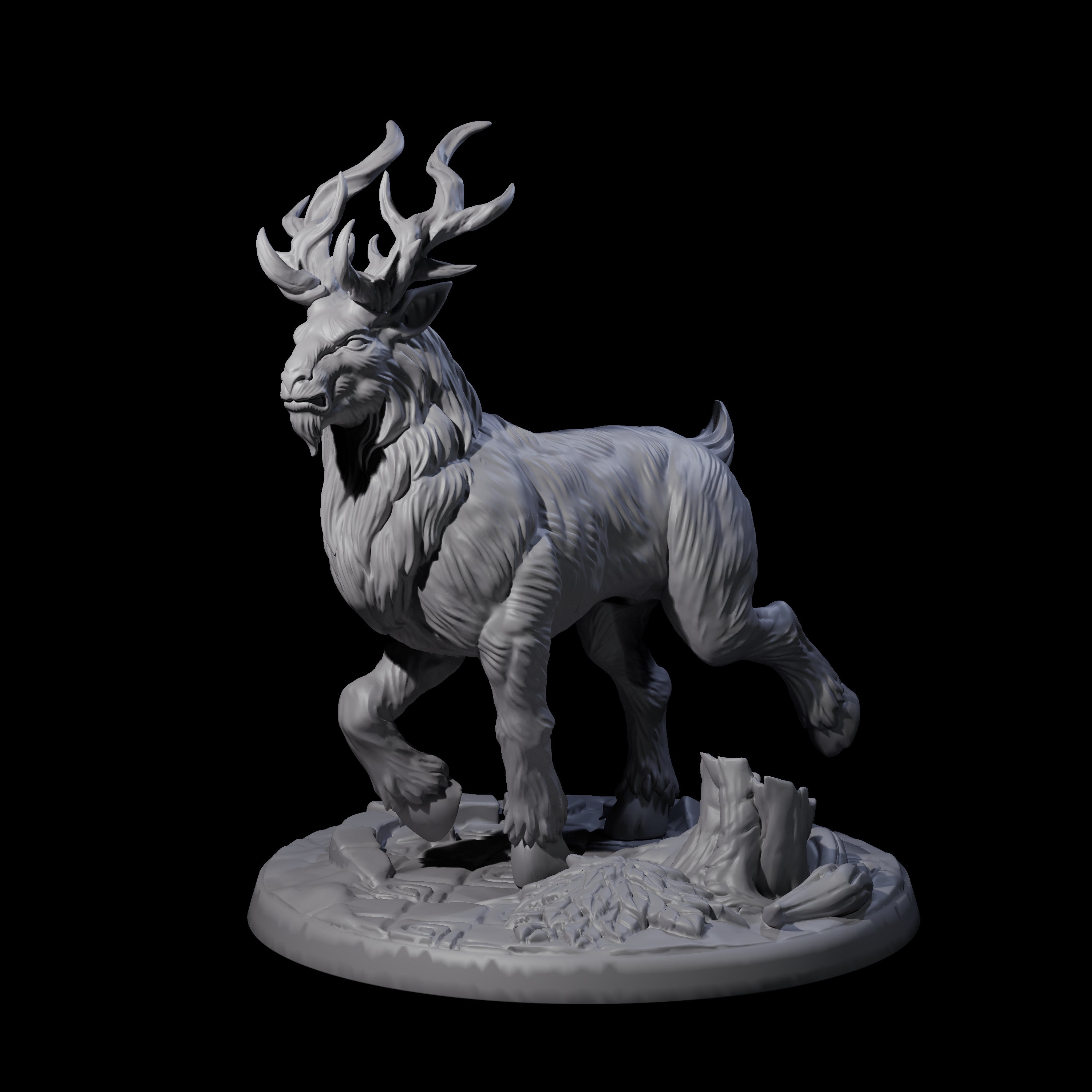 Four Noble Giant Elks Miniature for Dungeons and Dragons, Pathfinder or other TTRPGs