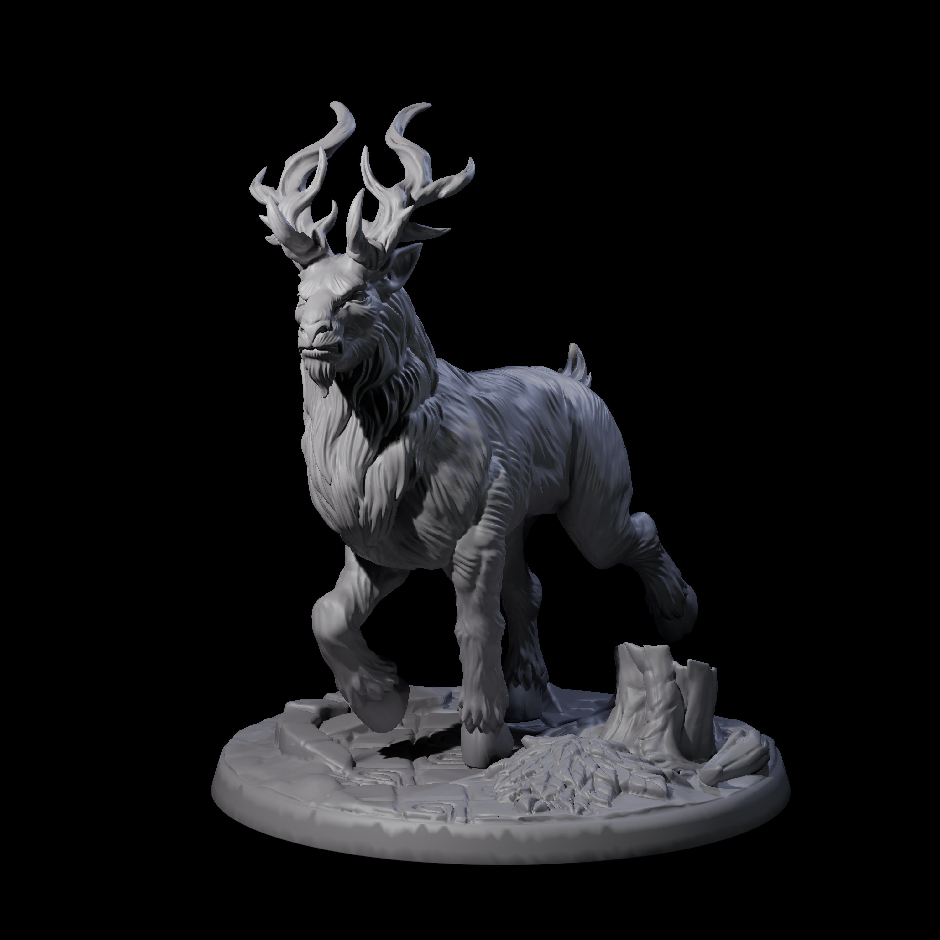 Four Noble Giant Elks Miniature for Dungeons and Dragons, Pathfinder or other TTRPGs