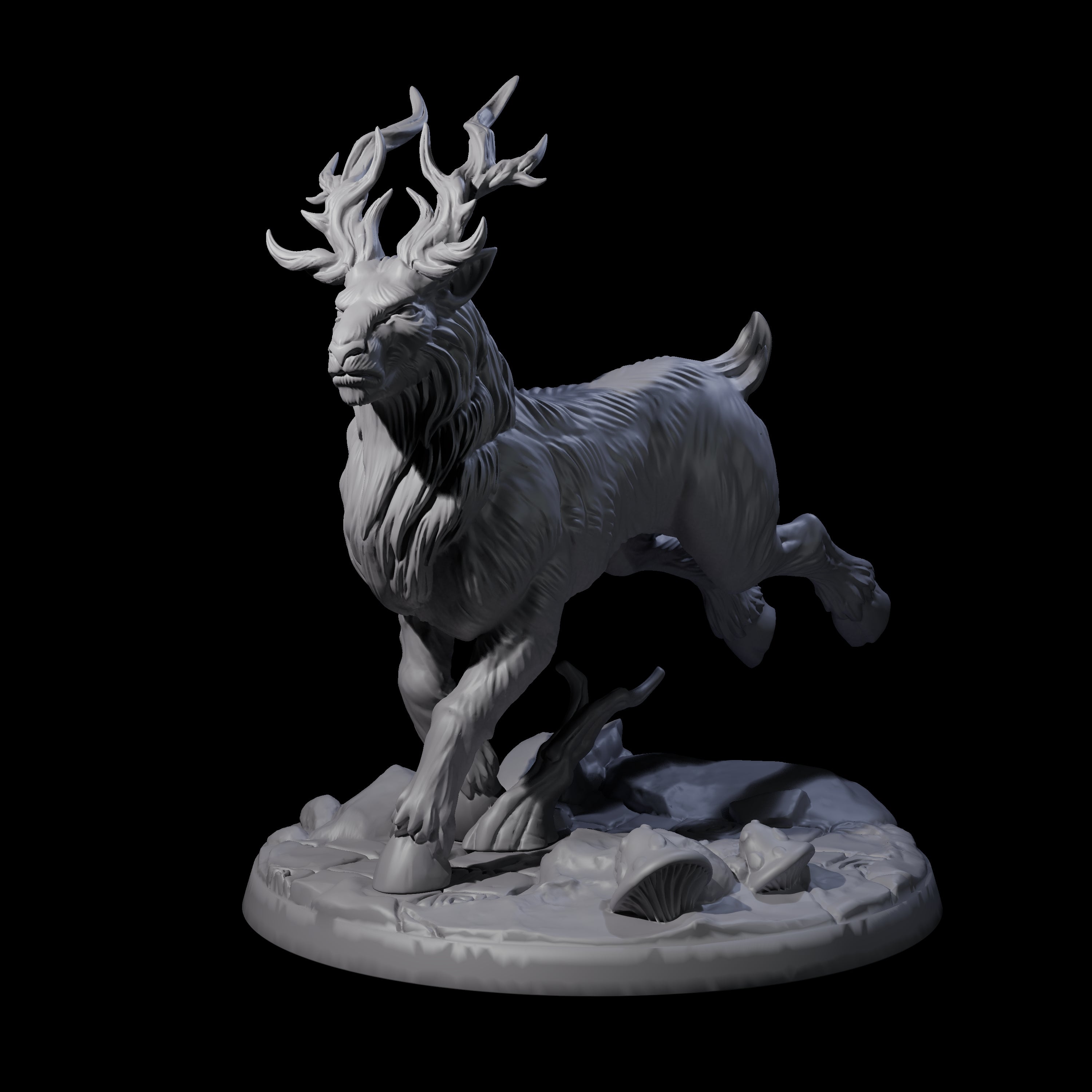 Four Noble Giant Elks Miniature for Dungeons and Dragons, Pathfinder or other TTRPGs