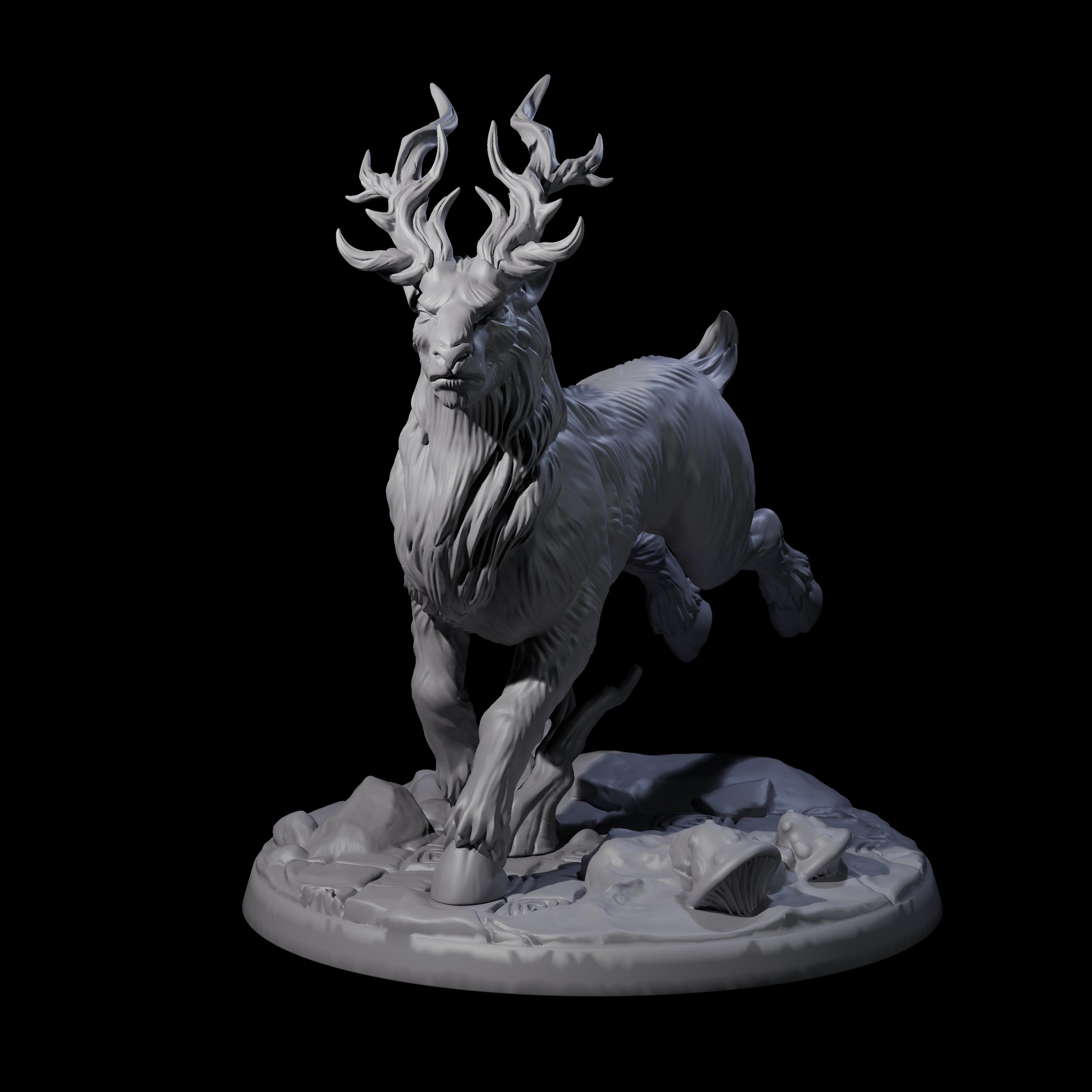 Four Noble Giant Elks Miniature for Dungeons and Dragons, Pathfinder or other TTRPGs