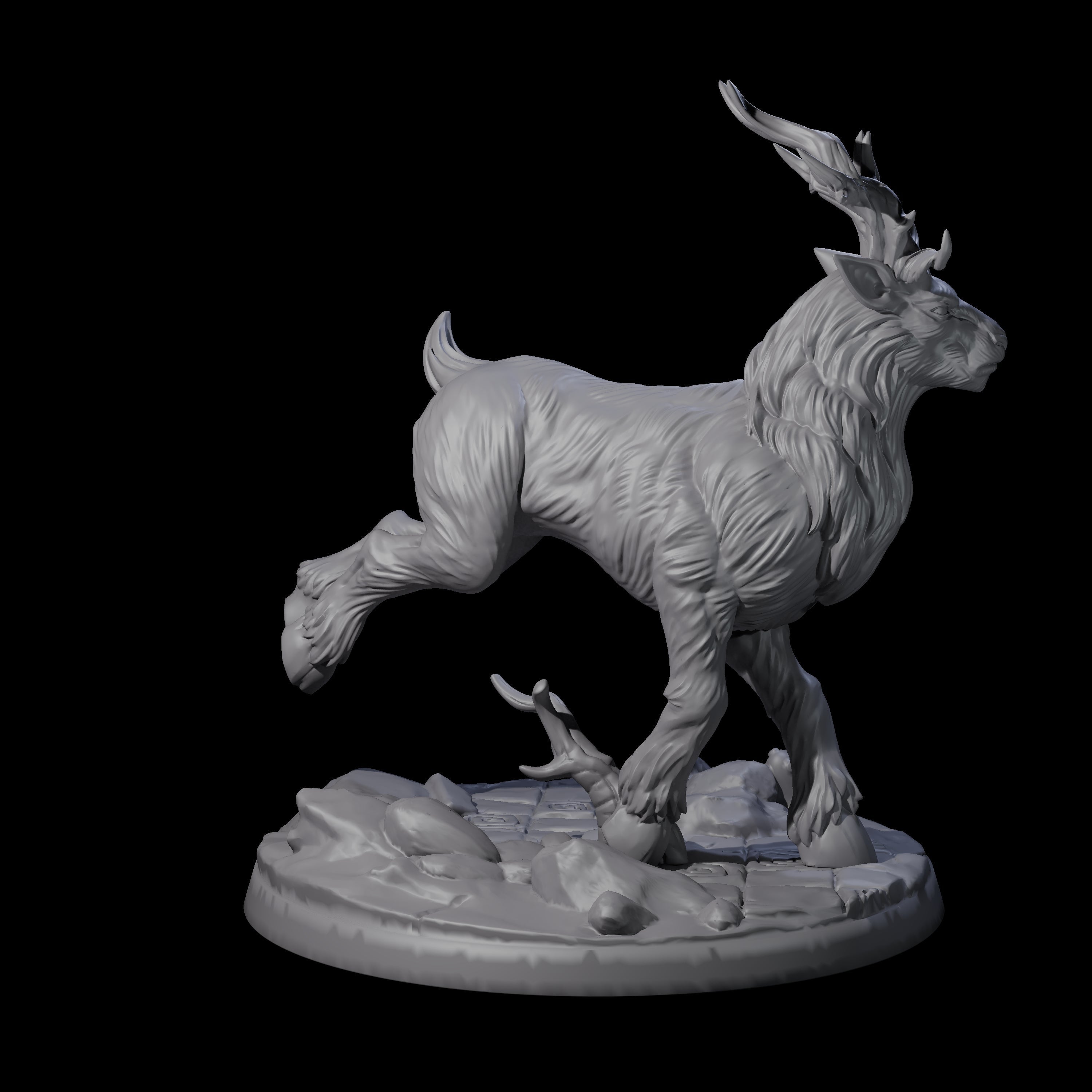 Four Noble Giant Elks Miniature for Dungeons and Dragons, Pathfinder or other TTRPGs