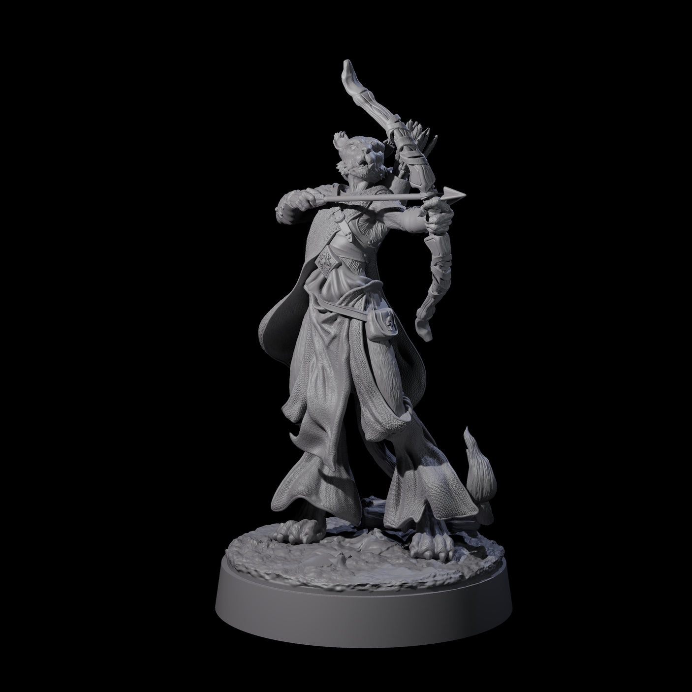 Four Noble Leonin Huntresses Miniature for Dungeons and Dragons, Pathfinder or other TTRPGs